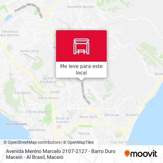 Avenida Menino Marcelo 2107-2127 - Barro Duro Maceió - Al Brasil mapa