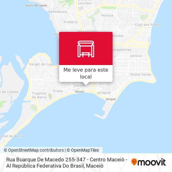 Rua Buarque De Macedo 255-347 - Centro Maceió - Al República Federativa Do Brasil mapa