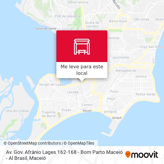 Av. Gov. Afrânio Lages 162-168 - Bom Parto Maceió - Al Brasil mapa