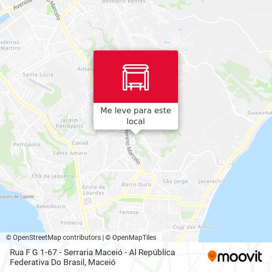 Rua F G 1-67 - Serraria Maceió - Al República Federativa Do Brasil mapa