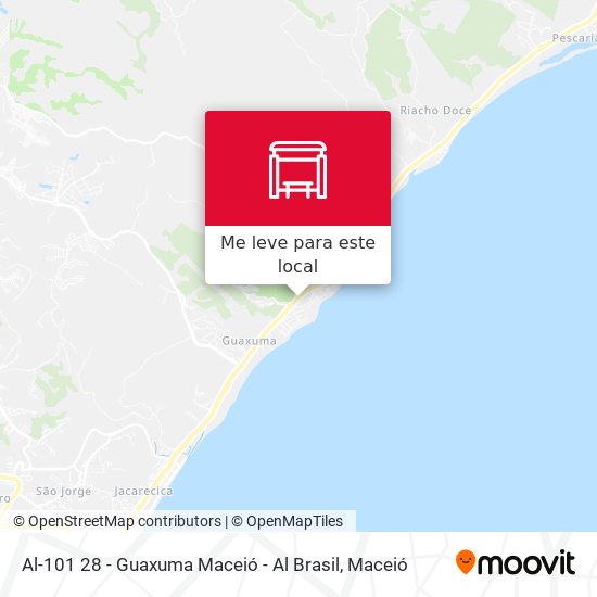 Al-101 28 - Guaxuma Maceió - Al Brasil mapa