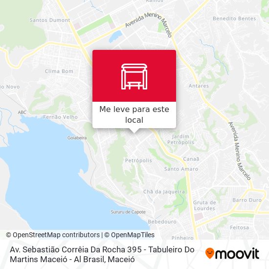 Av. Sebastião Corrêia Da Rocha 395 - Tabuleiro Do Martins Maceió - Al Brasil mapa