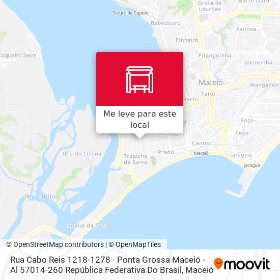 Rua Cabo Reis 1218-1278 - Ponta Grossa Maceió - Al 57014-260 República Federativa Do Brasil mapa