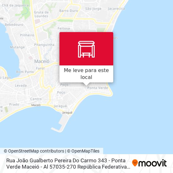 Rua João Gualberto Pereira Do Carmo 343 - Ponta Verde Maceió - Al 57035-270 República Federativa Do Brasil mapa