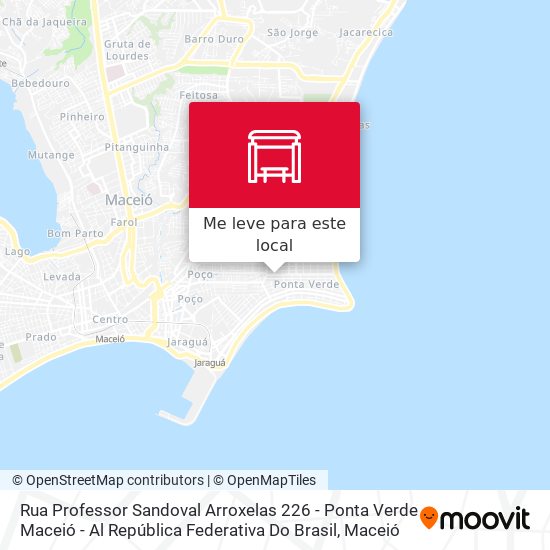 Rua Professor Sandoval Arroxelas 226 - Ponta Verde Maceió - Al República Federativa Do Brasil mapa