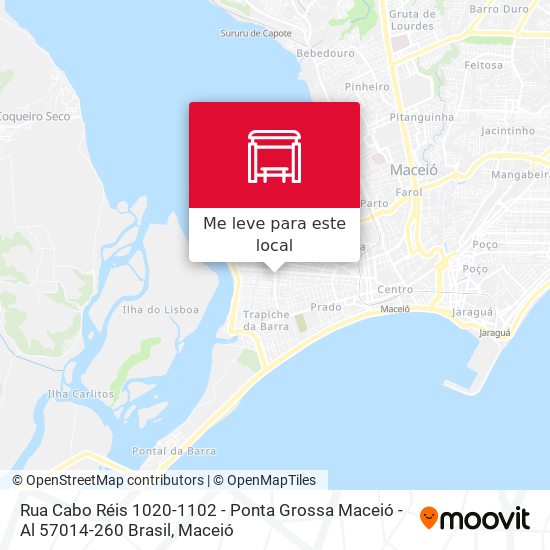 Rua Cabo Réis 1020-1102 - Ponta Grossa Maceió - Al 57014-260 Brasil mapa