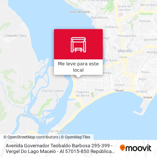 Avenida Governador Teobaldo Barbosa 295-399 - Vergel Do Lago Maceió - Al 57015-850 República Federativa Do Brasil mapa