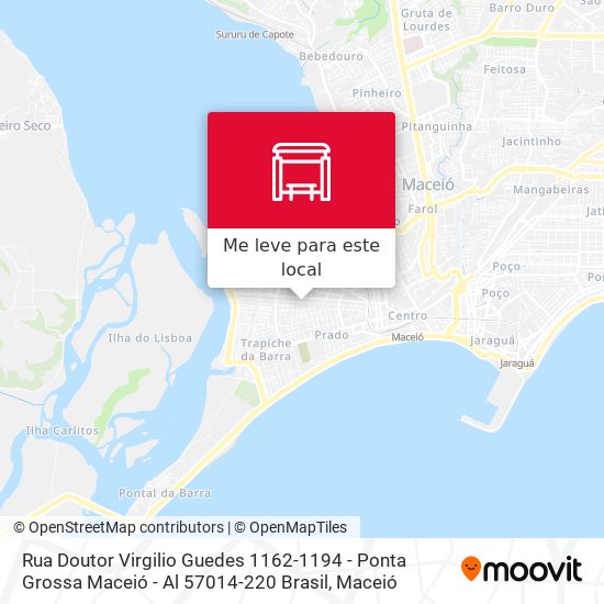 Rua Doutor Virgilio Guedes 1162-1194 - Ponta Grossa Maceió - Al 57014-220 Brasil mapa