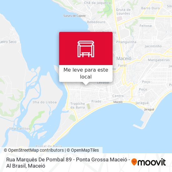 Rua Marquês De Pombal 89 - Ponta Grossa Maceió - Al Brasil mapa