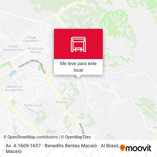 Av. A 1609-1637 - Benedito Bentes Maceió - Al Brasil mapa