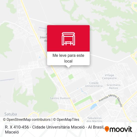 R. X 410-456 - Cidade Universitária Maceió - Al Brasil mapa