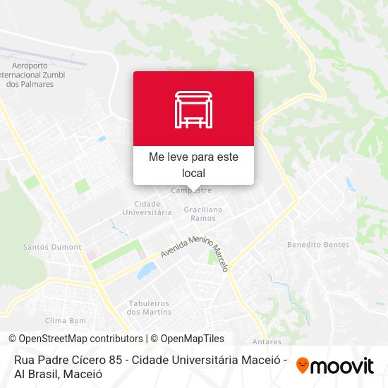 Rua Padre Cícero 85 - Cidade Universitária Maceió - Al Brasil mapa