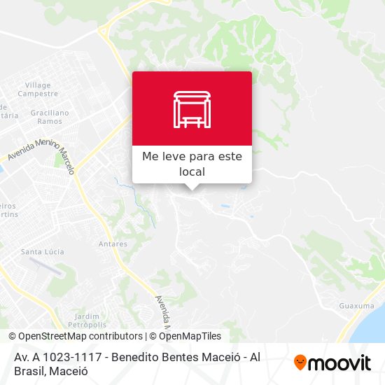 Av. A 1023-1117 - Benedito Bentes Maceió - Al Brasil mapa