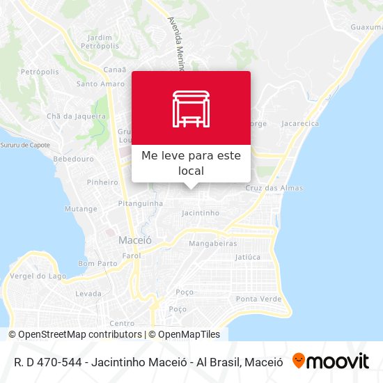 R. D 470-544 - Jacintinho Maceió - Al Brasil mapa