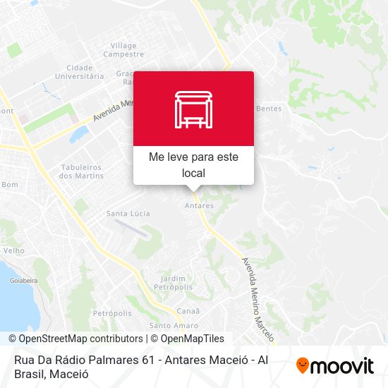 Rua Da Rádio Palmares 61 - Antares Maceió - Al Brasil mapa