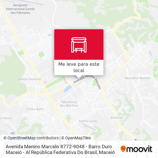 Avenida Menino Marcelo 8772-9048 - Barro Duro Maceió - Al República Federativa Do Brasil mapa