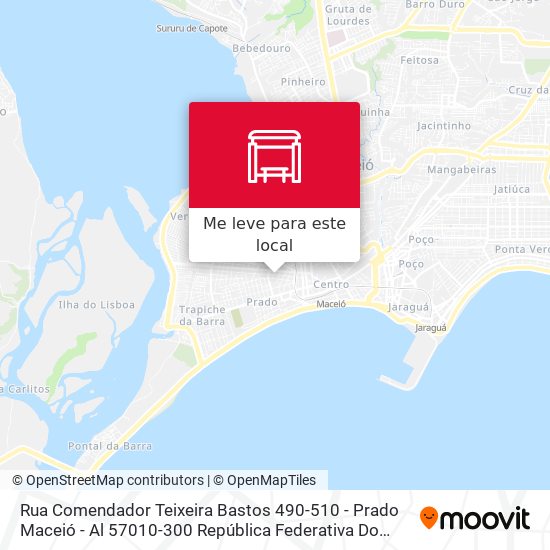 Rua Comendador Teixeira Bastos 490-510 - Prado Maceió - Al 57010-300 República Federativa Do Brasil mapa