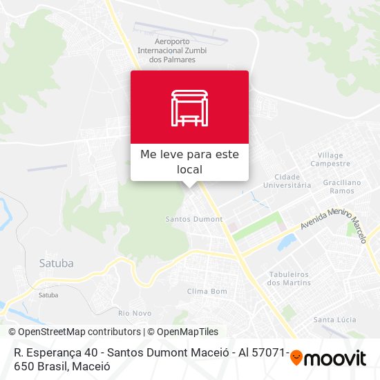 R. Esperança 40 - Santos Dumont Maceió - Al 57071-650 Brasil mapa