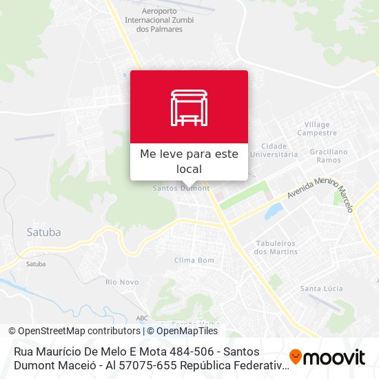 Rua Maurício De Melo E Mota 484-506 - Santos Dumont Maceió - Al 57075-655 República Federativa Do Brasil mapa