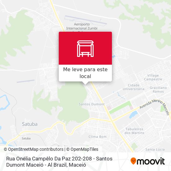 Rua Onélia Campêlo Da Paz 202-208 - Santos Dumont Maceió - Al Brazil mapa