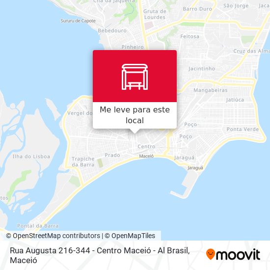 Rua Augusta 216-344 - Centro Maceió - Al Brasil mapa