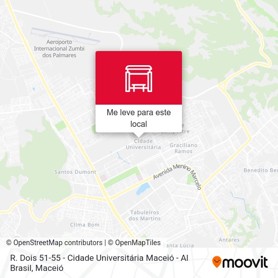 R. Dois 51-55 - Cidade Universitária Maceió - Al Brasil mapa