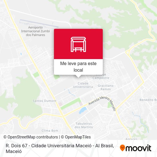 R. Dois 67 - Cidade Universitária Maceió - Al Brasil mapa
