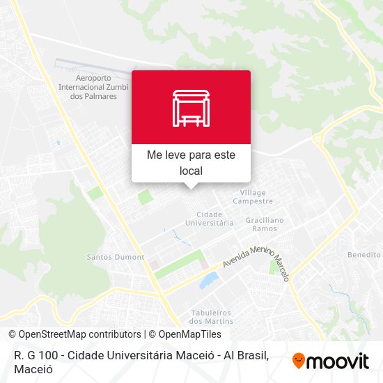 R. G 100 - Cidade Universitária Maceió - Al Brasil mapa