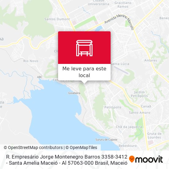 R. Empresário Jorge Montenegro Barros 3358-3412 - Santa Amelia Maceió - Al 57063-000 Brasil mapa