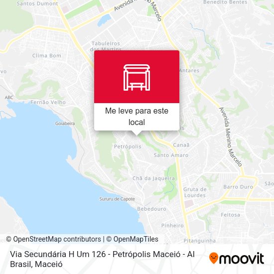 Via Secundária H Um 126 - Petrópolis Maceió - Al Brasil mapa