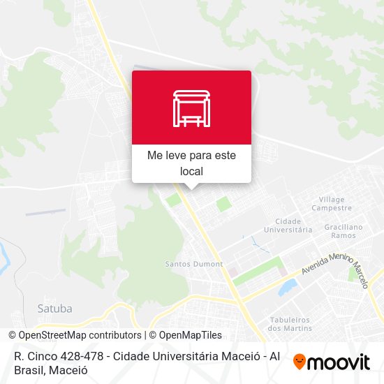 R. Cinco 428-478 - Cidade Universitária Maceió - Al Brasil mapa