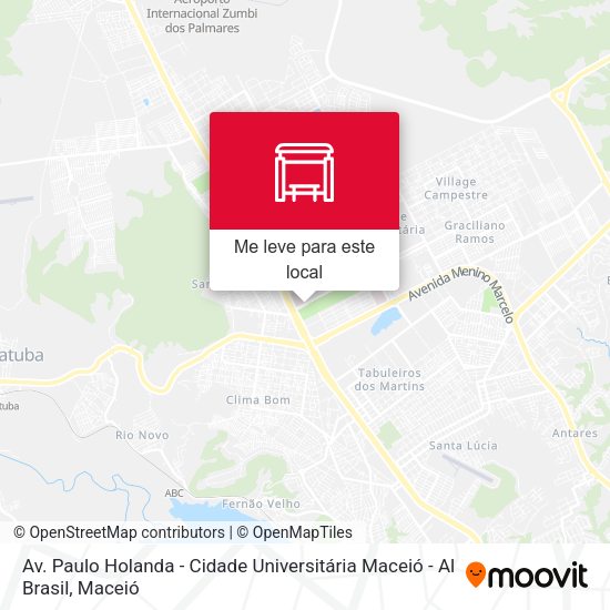 Av. Paulo Holanda - Cidade Universitária Maceió - Al Brasil mapa