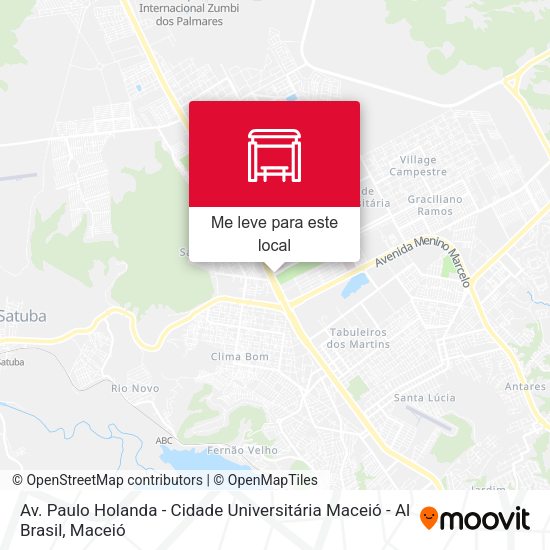 Av. Paulo Holanda - Cidade Universitária Maceió - Al Brasil mapa