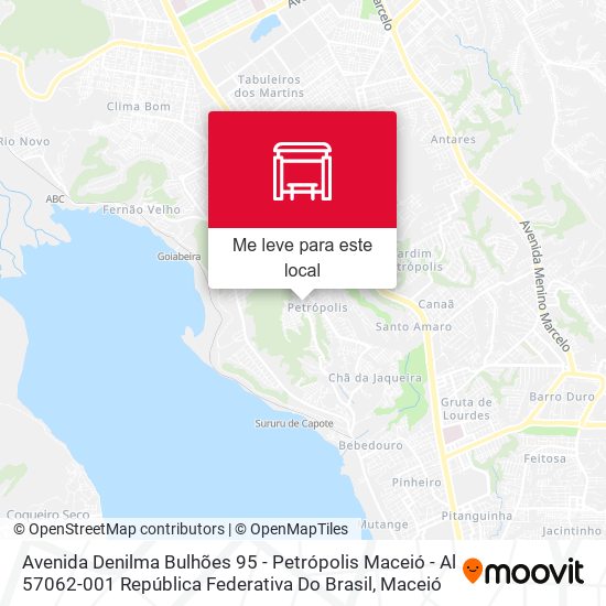 Avenida Denilma Bulhões 95 - Petrópolis Maceió - Al 57062-001 República Federativa Do Brasil mapa