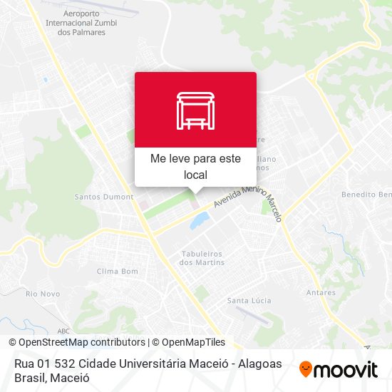 Rua 01 532 Cidade Universitária Maceió - Alagoas Brasil mapa