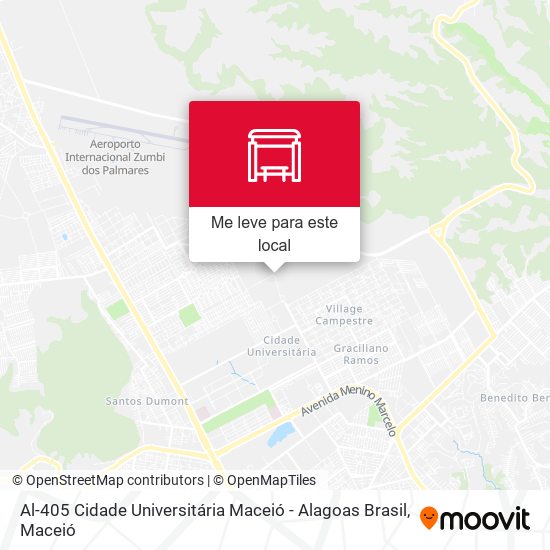 Al-405 Cidade Universitária Maceió - Alagoas Brasil mapa