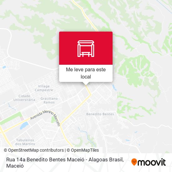 Rua 14a Benedito Bentes Maceió - Alagoas Brasil mapa