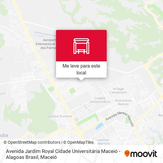 Avenida Jardim Royal Cidade Universitária Maceió - Alagoas Brasil mapa