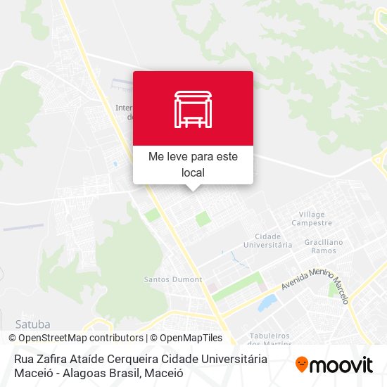 Rua Zafira Ataíde Cerqueira Cidade Universitária Maceió - Alagoas Brasil mapa