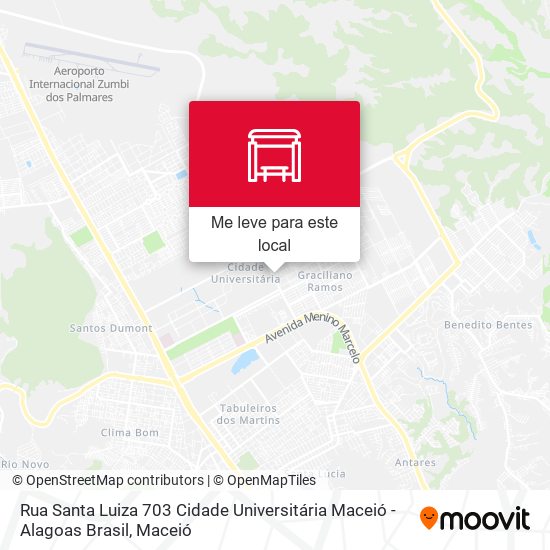 Rua Santa Luiza 703 Cidade Universitária Maceió - Alagoas Brasil mapa