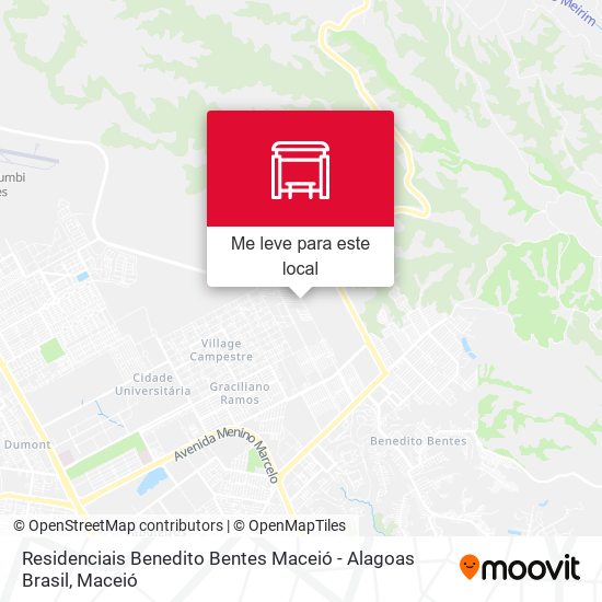 Residenciais Benedito Bentes Maceió - Alagoas Brasil mapa