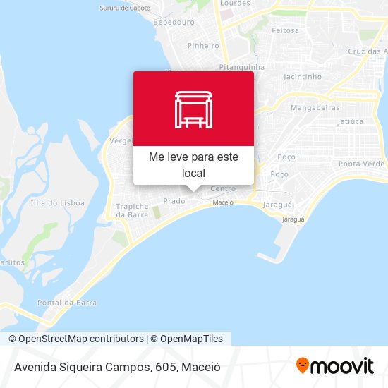 Avenida Siqueira Campos, 605 mapa