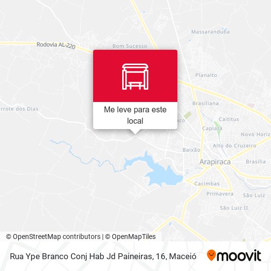Rua Ype Branco Conj Hab Jd Paineiras, 16 mapa