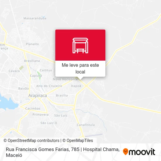 Rua Francisca Gomes Farias, 785 | Hospital Chama mapa