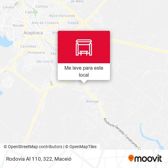 Rodovia Al 110, 322 mapa