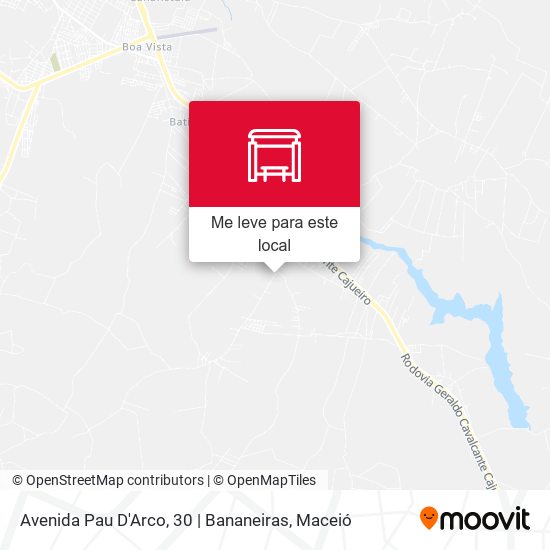 Avenida Pau D'Arco, 30 | Bananeiras mapa