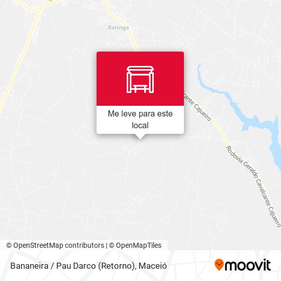 Bananeira / Pau Darco (Retorno) mapa