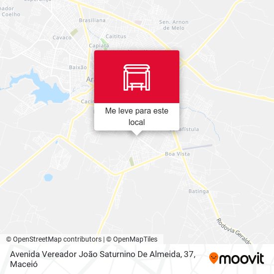 Avenida Vereador João Saturnino De Almeida, 37 mapa