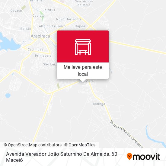 Avenida Vereador João Saturnino De Almeida, 60 mapa