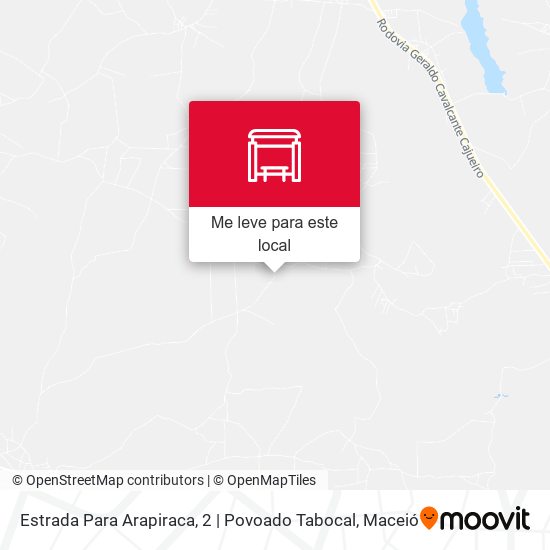 Estrada Para Arapiraca, 2 | Povoado Tabocal mapa